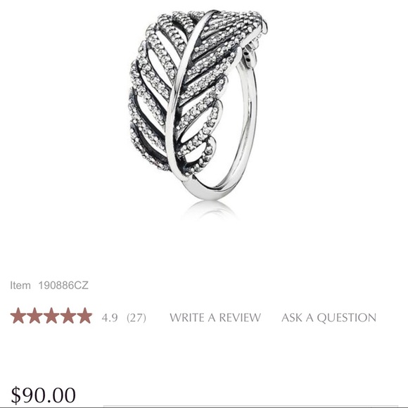 PANDORA Light as a Feather Sterling Silver Ring - Picture 5 of 9